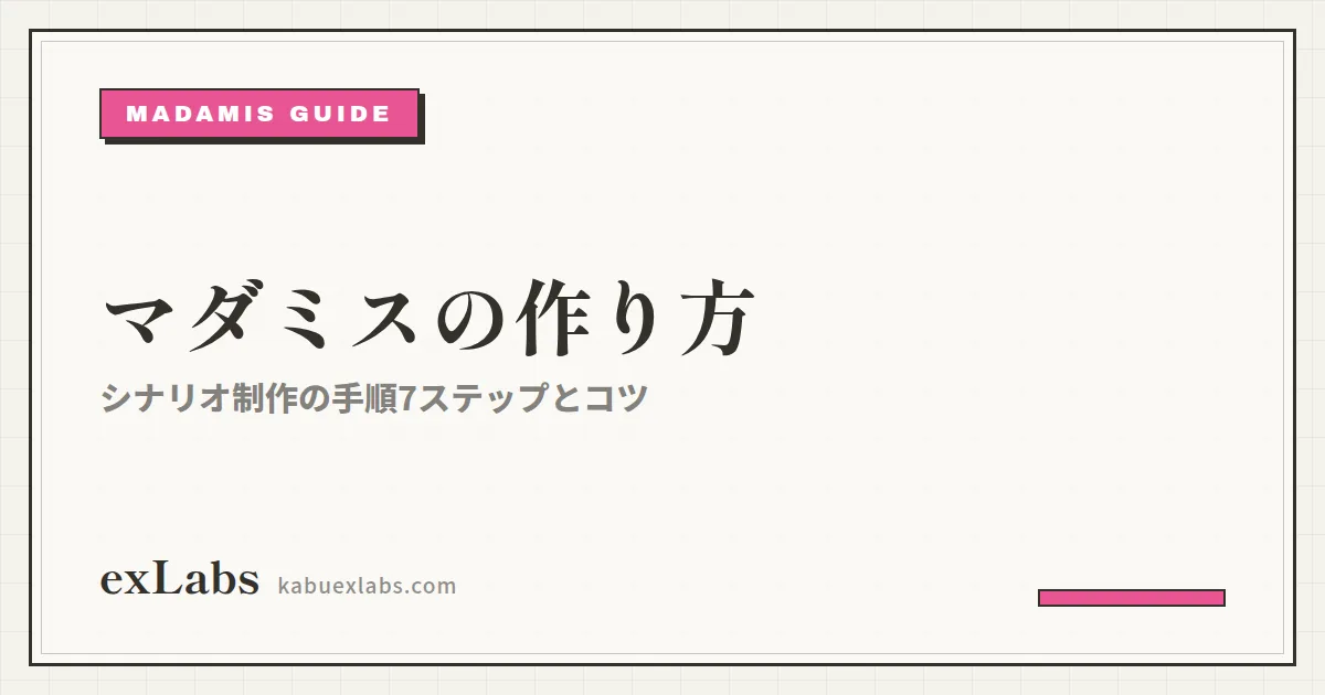 マダミスの作り方|シナリオ制作の手順7ステップとコツ